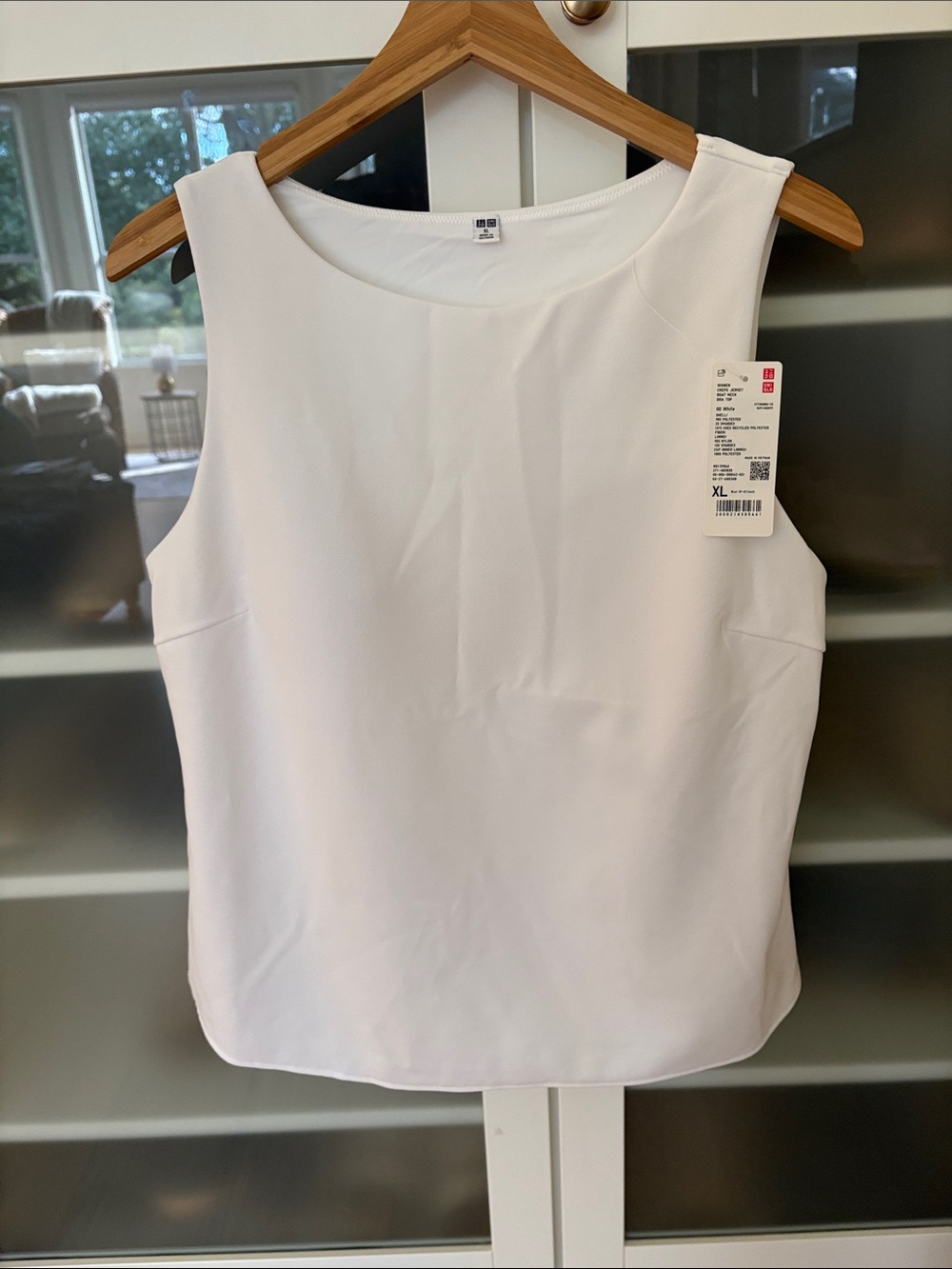 NWT Uniqlo White Women’s Crepe Jersey Bra Top - XL